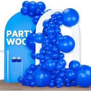 PartyWoo Royal Blue Balloons 120pcs Different Sizes Pack of 18 12 10 5 Inch Dark Blue Balloon Arch Kit for Baby Shower Gender Reveal Graduation Under The Sea Birthday Party Decorations Blue-Y5