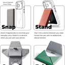 MOFT Magsafe Wallet, 8-Card Holder, Magnetic Phone Stand with Pull to Access Design, RFID Blocking, Angle Adjustment & MOVAS Minimalist Snap Field Wallet for Men Travel Essentials, Misty Cove