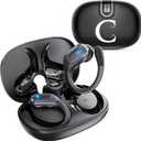 3-in-1 AI Language Translation Earbuds, Real-Time Translator Earbud with Power Level Display, 144 Languages & Accents, Personalized Initial Gift Wireless Bluetooth Headphones for Travel, Business-C