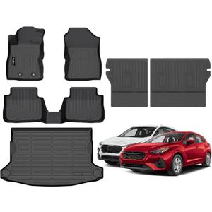 Floor Mats & Cargo Liner Backrest Mat for Subaru Crosstrek 2024 2025 & Impreza 2024 2025 All Weather Liners Custom Fit Subaru Crosstrek 2024 2025 & Impreza Waterproof Durable Accessories