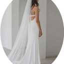 Foyte Cathedral Veil White Wedding Veils 1 Tier Long Bride Tulle Chapel Veils for Women and Brides (White-1T(118''))