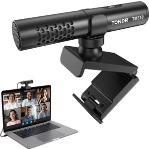 TONOR USB Conference Microphone for Laptop, Adjustable Computer PC Mic with Mute Button & LED Indicator for Video Call Meeting, Microfono for Desktop Zoom Skype YouTube, Plug-Play for MacOS Windows