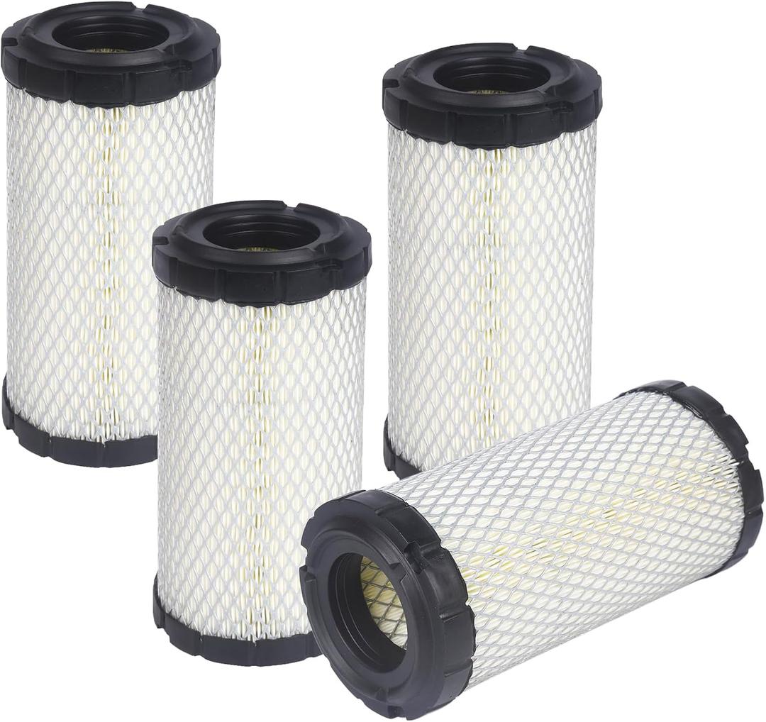 4 Pack Air Filter 11013-1290 For Kawasaki Mule, For John Deere M113621, For Fleetguard AF25550, For Donaldson P822686, Replaces 11013-7029, 11013-7048