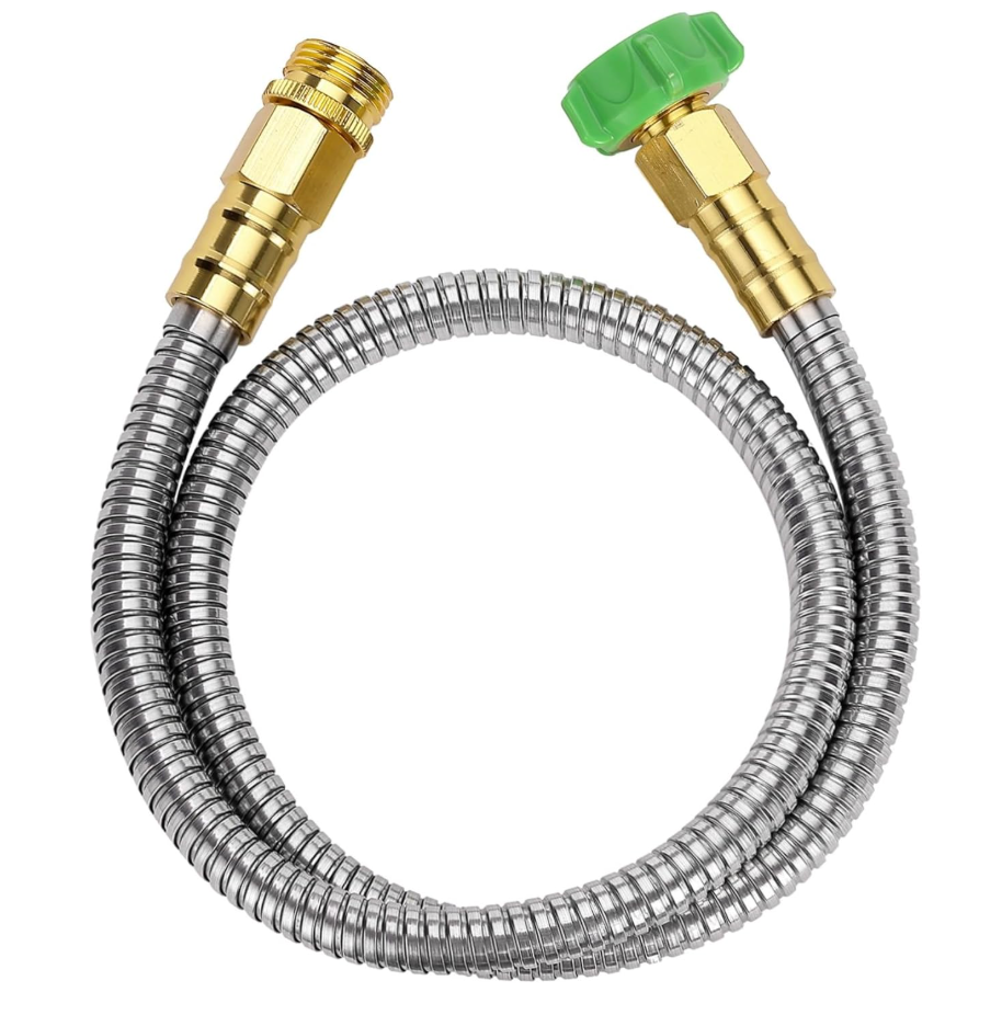 Heavy Duty Stainless Steel Short Garden Hose, Metal, Water Hose, Non Kink, Durable, Flexible, Lightweight