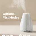 InnoGear Essential Oil Diffuser, Ultrasonic Diffusers for Home Aromatherapy Humidifier for Mother's Gift Bedroom Room 7 Colors LED 2 Mist Mode Auto Off, White Grey