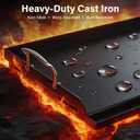 25"x16" Nonstick Cast Iron Griddle for Gas Grill - 23lb Heavy Duty - Universal Flat Top with Reinforced Ridges & High Sidewalls, Fits Gas/Charcoal Grills (Weber, Charbroil, Nexgrill)