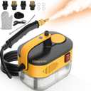 Heavy Duty Steam Cleaner for Home, Fast Heating & 1.2L Tank, 6-Level Adjustable Pressurized Portable Steamer for Cleaning with 11 Accessories for Grout, Tile, Floor, Car and More(Yellow)