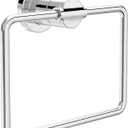 Delta Nicoli (1-Pack) Hand Towel Holder Polished Chrome Towel Racks for Bathroom Wall Square Towel Ring Holder for Bath Towel Hanger for Kitchen, Bathroom Accessories NIC46-PC