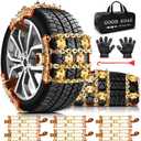 Tire Chains, Snow Chains, Anti-slip for Trucks Car SUV RV, Emergency Tire Chains, Tire Width 225-285 mm, Set of 6