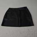 Faux Leather Mini Skirt, Womens Skort Bodycon Elastic Waistband Above The Knee Clubwear, M