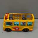 Fisher-Price Little People Toddler Toy School Bus Musical Push-Along Vehicle with 2 Figures for Pretend Play Ages 1+ Years