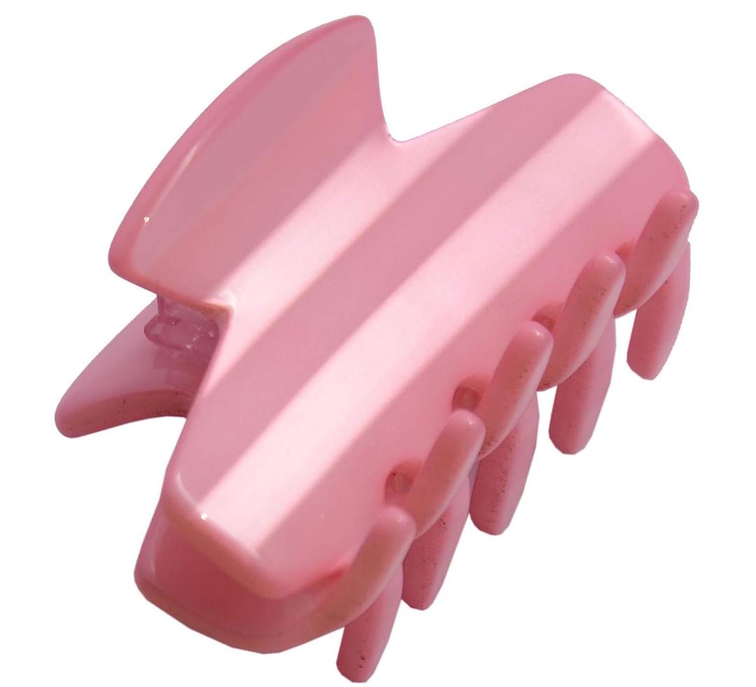 French Amie Chic Light Pink Handmade Celluloid Small Jaw Hair Claw Clip Clamp Clutcher (Light Pink)