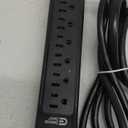 6Ft Power Strip Surge Protector - Yintar Extension Cord with 6 AC Outlets and 3 USB Ports for for Home, Office, Dorm Essentials, 1680 Joules, ETL Listed, (Black) (6 Outlets, Black)