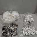 Crafare 10 Pack Artificial Berry Stems 7 Inch White Holly Berry Picks for Christmas Tree Decoration Wreath Crafts Wedding Gift,Holiday Season,Winter Decor