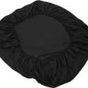 Black Solid Color Breathable Fitted Sheet Mattress Protector for Bedroom, Size 28x20"