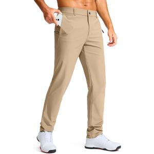 Men's Golf Pants - 30"/32"/34" Slim Fit Stretch Lightweight Dress Pants for Men with Zipper Pockets Casual Work, Size W34 L34 Men's Golf Pants - 30"/32"/34" Slim Fit Stretch Lightweight Dress Pants for Men with Zipper Pockets Casual Work, Size W34 L34
