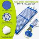 ProsourceFit Acupressure Mat and Pillow Set for Back/Neck Pain Relief and Muscle Relaxation