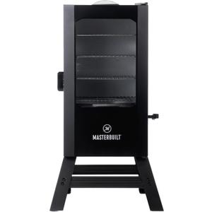 Masterbuilt® 30-inch Digital Electric Vertical BBQ Smoker with Leg Kit, Side Wood Chip Loader and 710 Cooking Square Inches in Black, Model MB20070421