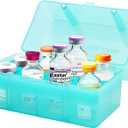 Insulin Vial Storage Box Holder for Fridge, 8 Slots Diabetic Insulin Vial Case Organizer Protector for Travel Fits 5ML-15ML Insulin Injection Vials (Green)