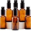 YIZHAO Amber Glass Spray Bottles 1oz, with Small Fine Mist Spray, Metal Cap, Refillable for Essential Oil,Travel,Cleaning,Perfume,Aromatherapy,Makeup 6 Pcs