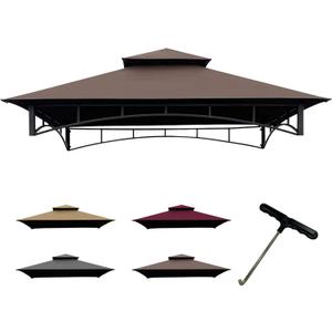 Coastshade Replacement Gill Gazebo BBQ Canopy Top for Model #L-GG001PST-F,8x5 Gazebo Grill Canopy BBQ Gazebos Top Only(Brown)