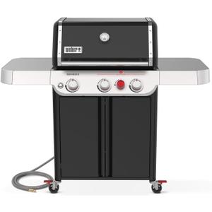 Weber Genesis E-325 Natural Gas Grill for Outdoor Cooking, 3 Burners, Black  Porcelain-Enameled, Cast-Iron Grates, PureBlu Burners & Sear Zone