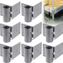 Dock Pipe Brackets Sleeve Holder Heavy Duty Marine Grade Hardware for Floating Docks, Grey Galvanized Steel 5x5 Inch Mounting Plate, 8 Pack