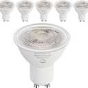 6 Pack GU10 LED Bulbs, 6W (50W Halogen Equivalent) Dimmable 5000K Daylight, 580LM, for Track Lighting, Recessed Can Lights, Kitchen & Display Lighting