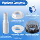 Thru Hull Strainer Mount with Aerator Screen, Boat Water Intake Fitting for Livewell Aerator Pump Systems, Thru Hull Water Pickup for 3/4" ID Hose Plastic Marine Intake Strainer for Fishing