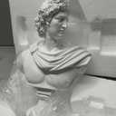 YUEOECOR 14.2in Greek Statue of Apollo, Classic Roman Bust Greek Mythology White Sculpture for Home Dcor