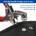 200 Sets Snaps Button Kit,Metal Snap Buttons with Fastener Pliers and Snap on Button Kit,Press Tool Kit Perfect for DIY Clothing and Crafts(Chrome,9.5mm)