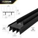 2-Pack 36" Kerf-in Door Bottom Seal Replacement, Multi-Fin Weather Stripping for Exterior Doors, Intertek Verified Non-Toxic Materials, Easy Install, Black, KS-MD2453