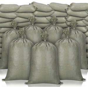 Nuenen 200 Pcs Empty Sandbags Heavy Duty Sand Bags with Ties, Green