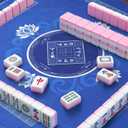 Mahjong Mat for Table 31.5"x31.5" Noise Reduction Mahjong Mat with Rules, Non Slip Game Table Cover for Mahjong, Poker, Board, Card, Tile Games