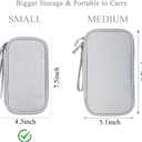 Bevegekos Electronics Accessories Organizer Pouch Bag, Designed for Power Adapter/Charger/Cables/Mouse, for Travel (Light Grey)