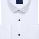 Gollnwe Men's Dress Shirt French Cuff Shirt for Men Slim Fit Stretch Spread Collar with Metal Cufflink (XX-Large, Light White)