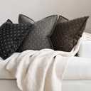 ZWJD Pillow Covers 26x26 Set of 2 Soft Polyester Textured Pillow Covers with Stylish Flange Edge Cozy Farmhouse Throw Pillows for Couch Bed Sofa Living Room