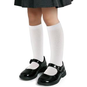 COTTON DAY 3 Pack Kids Girls Unisex Soft Knee High School Uniform Dress Socks Seamless Toe Black White Navy Blue Burgundy