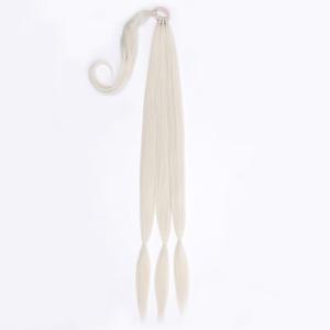 1pcs Long Braid Ponytail Synthetic Hairpiece with Elastic 26"&34" DIY Long Straight Wrap Around Hair Extensions(60,34inches)