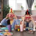 SAFIGLE 4Pcs Chicken Headband Set Party Headdress Hairband for Adults and Kids Masquerade Festival Accessories 9.45X4.72 Inch
