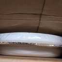 Mayfair Padded Toilet Seat, Cushioned Soft Vinyl over Wood Core Seat, Secure Hinges, Easy Clean, Made in USA, Round, Biscuit