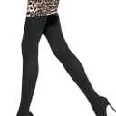 HUE Women's Super Opaque Tights With Control Top (Black, Size 3)