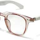 Smart Bluetooth Glasses, Sunglasses with UV and Blue Light Protection, AI Real-time Translation with 140 Languages, Touch Control, Music & Call for Athletic/Outdoor, Unisex (White)