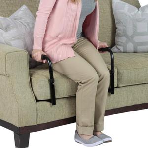 Vive Stand Assist - Mobility Standing Aid Rail for Couch, Chair - Assistance Handle for Patients, Elderly, Seniors and Disabled - Safety Grab Bar for Sitting, Sofa, Home - Adjustable, Portable Device (Black)