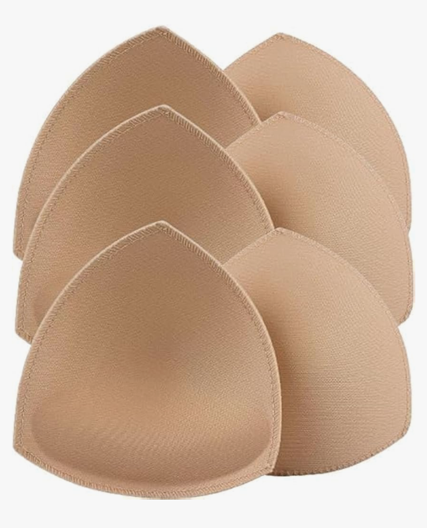 Bra Pad Inserts 12 Pairs, Bra Cups Inserts, Bra Pads Sewn Padded for Sports Bra A/B or C/D,D/E Cup