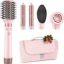 MESCOMB Dual Voltage Hot Air Styler Wrap - 5 in 1 Hair Dryer Brush with Fast Drying Blow Dryer, Styling, Straightening & Volumizing with Travel Bag (100V240V) 