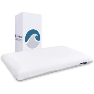 Bluewave Bedding Super Slim Gel Memory Foam Pillow for Stomach and Back Sleepers - Thin, Flat Design for Cervical Neck Alignment and Deeper Sleep (3.25-Inches Height, Standard Size)