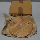 Kaizen Casa Cutting Boards Acacia Wood with Juice Groove Circular Cheese Serving Board Wood Chopping Board (9''X 9'' X 0.6'')