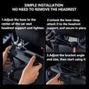Tablet & Smartphone Headrest Mount - 360 Rotatable, Adjustable for Road Trips (Extendable Version)