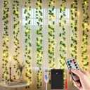 DomeStar Vines with Light for Bedroom, 300 LED Fairy Lights with Vines, Curtain String Lights with Remote for Dorm, Wedding, Party, Wall Ambient Decor
